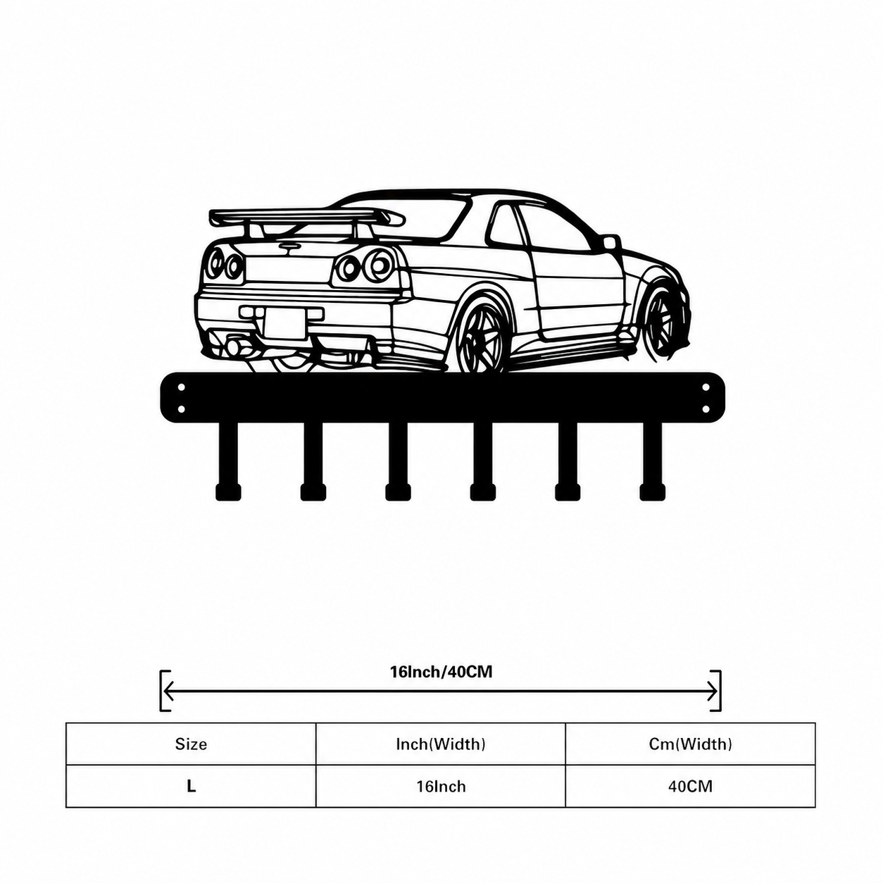 Metal Nissan GTR R34 Key Holder