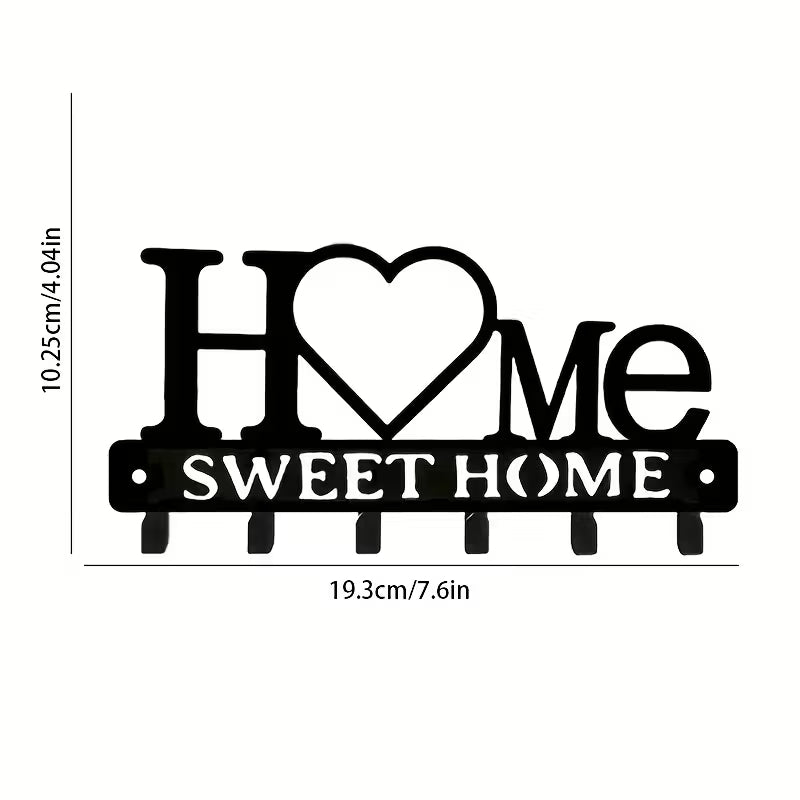 Metal Home Sweet Home Key Holder