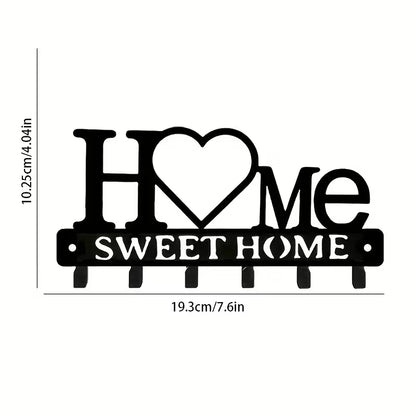Metal Home Sweet Home Key Holder