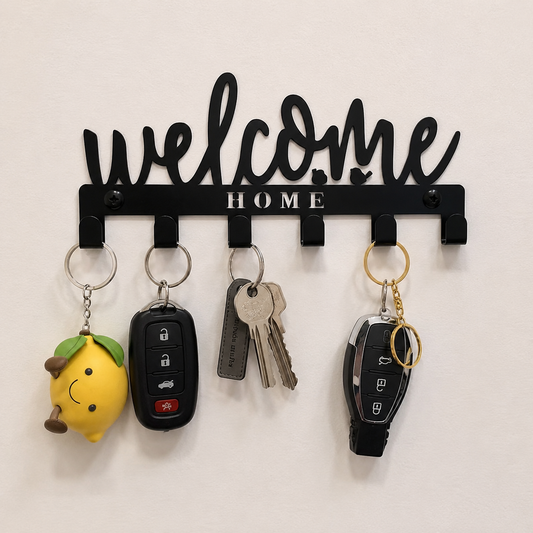 Metal Welcome Home Key Holder