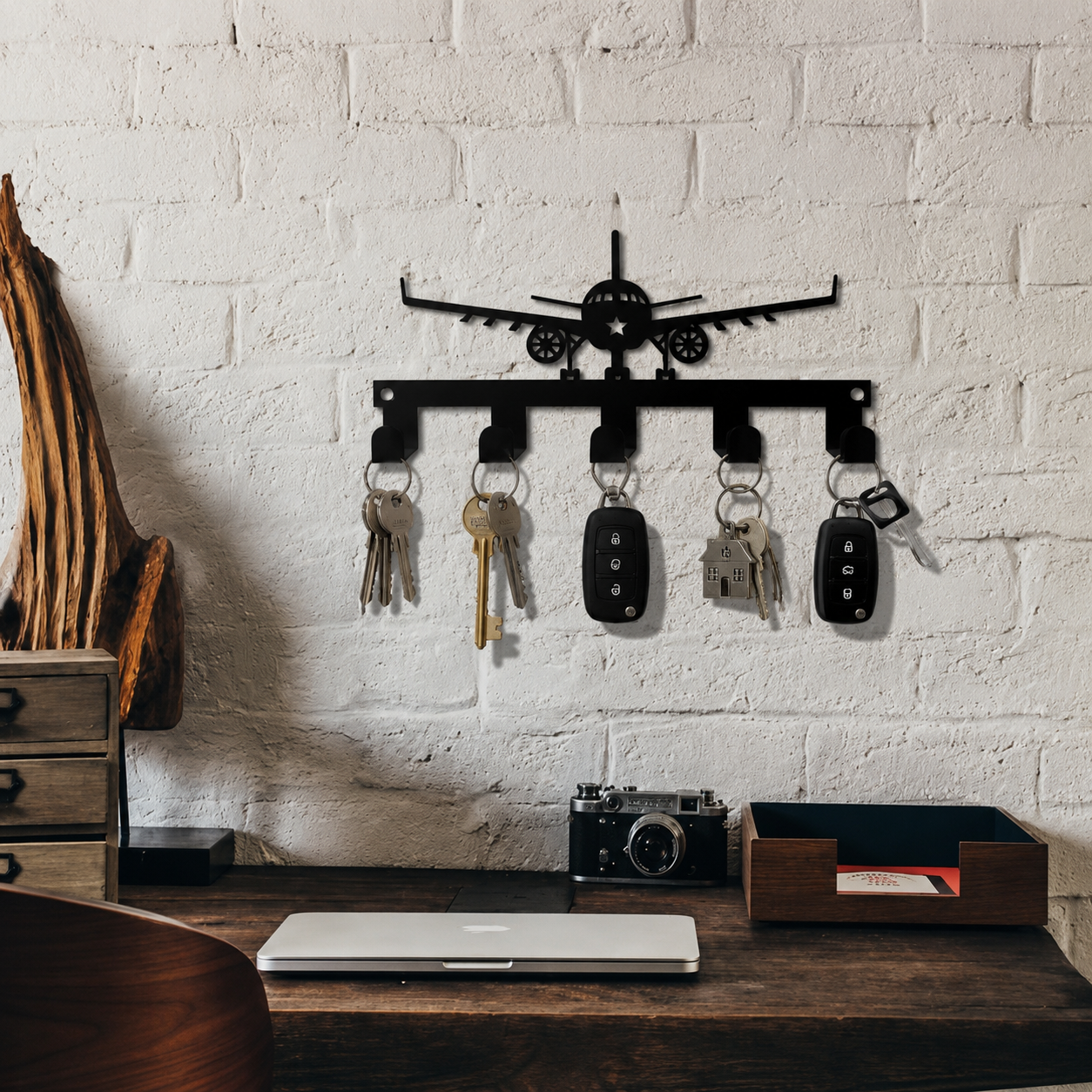 Metal Airplane Key Holder