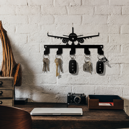 Metal Airplane Key Holder