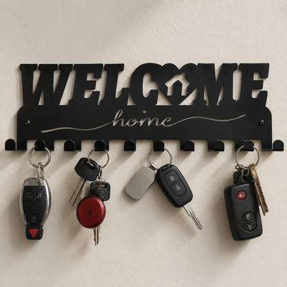 Metal Welcome Home Key Hanger