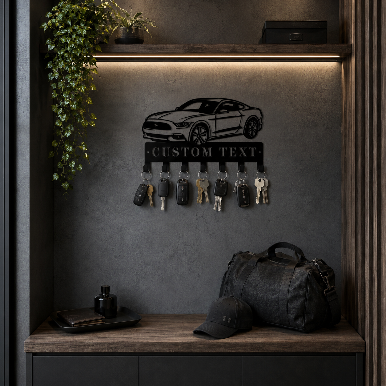 Metal Custom Mustang Key Holder