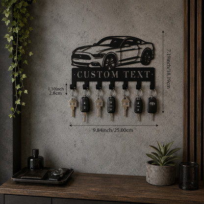 Metal Custom Mustang Key Holder