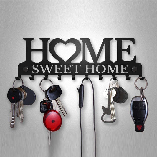 Metal Home Sweet Home Key Holder